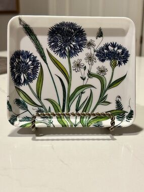 Accents Mebel Blue Cornflower melamine tray, Made In Italy, Small Dish Tray